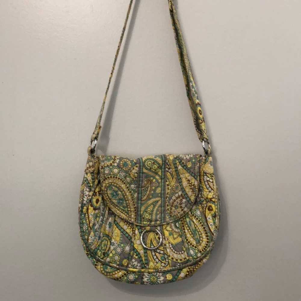 Used VERA BRADLEY Crossbody gray, green purse